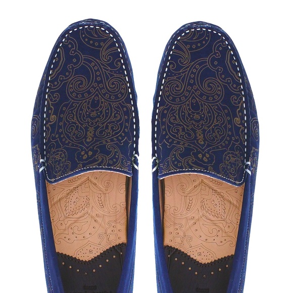 Robert Graham Other - New Robert Graham Soprano Driving Loafers Navy Sheepskin Leather Men’s size 10